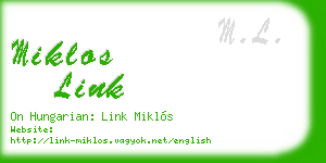 miklos link business card