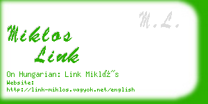 miklos link business card